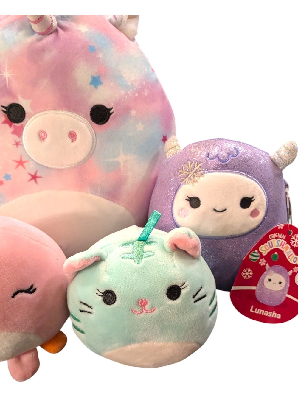 Squishmallows Plush Lot Lunasha, Prim, Esmeralda, Lula, Corinna - Picture 2 of 8